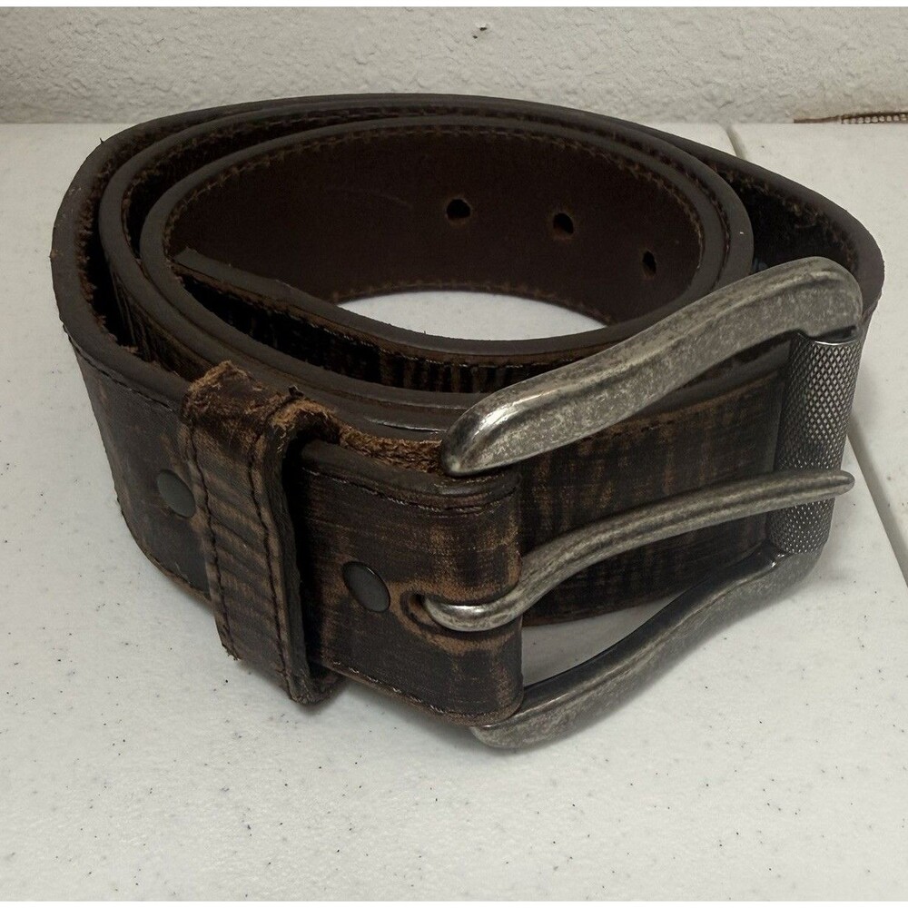 Justin BOMBER Leather Belt Size 40 Brown Made In The USA C11745 Western Work NWT
